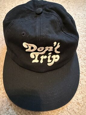 Black 'Don't Trip' Embroidered Hat